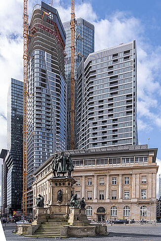 The Four in Frankfurt with four striking tower blocks.